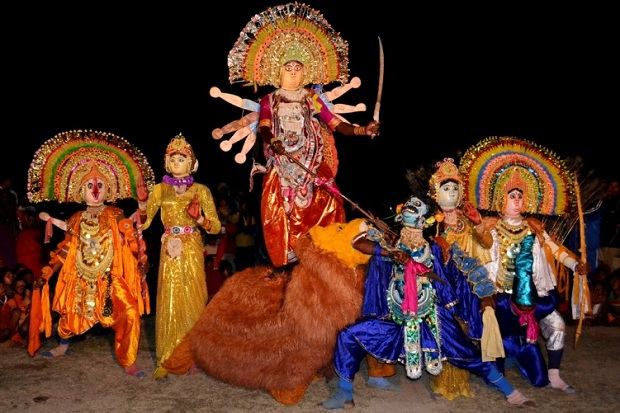 Chhau — Durga Slays the Demon