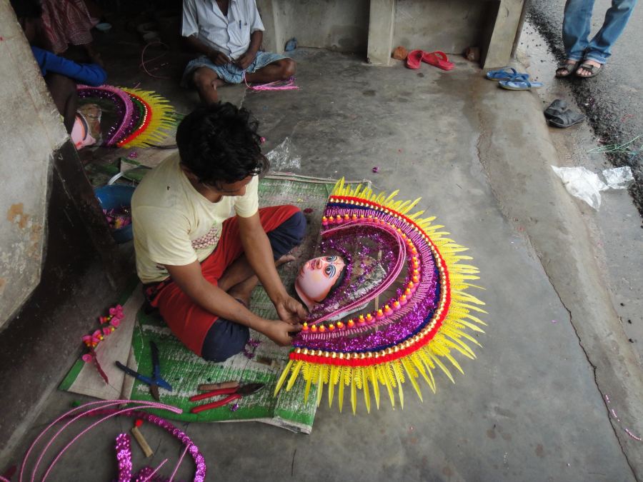 Crafting a Chhau Headdress