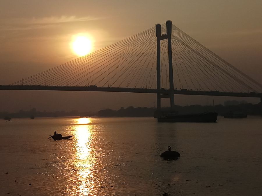 Sunset on the Hooghly