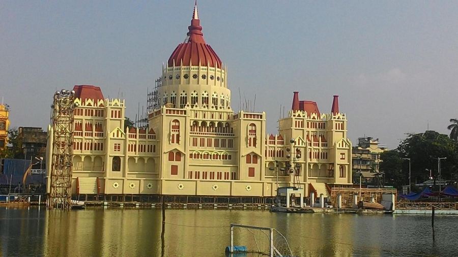 A Pandal Rising by the Lake