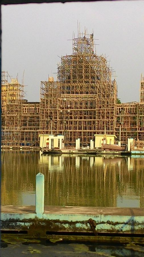 Bamboo Skeleton of a Pandal