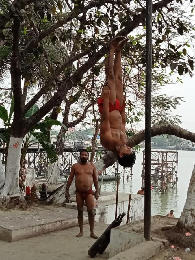 Training at the Riverside Akhara