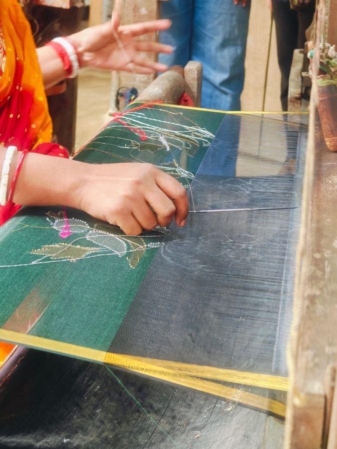 Hand Embroidery on Silk